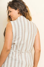 Load image into Gallery viewer, Beige Striped Vest
