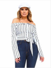 Load image into Gallery viewer, White Stripes Top - YouBoutiquepr

