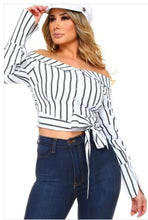 Load image into Gallery viewer, White Stripes Top - YouBoutiquepr

