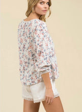 Load image into Gallery viewer, White Floral Blouse
