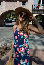 Load image into Gallery viewer, Navy Floral Maxi Dress
