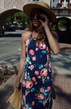 Load image into Gallery viewer, Navy Floral Maxi Dress
