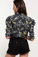 Load image into Gallery viewer, Charcoal Floral Blouse
