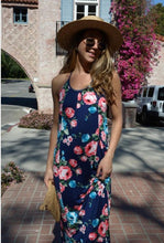 Load image into Gallery viewer, Navy Floral Maxi Dress
