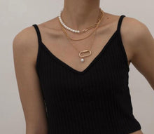 Load image into Gallery viewer, Pearl Trio Necklace
