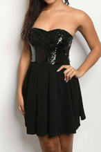 Load image into Gallery viewer, Sequin Black Dress
