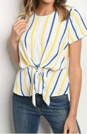 White Stripes Top