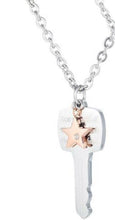 Load image into Gallery viewer, Silver Key Message Necklace
