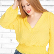Yellow Long Sleeve Blouse