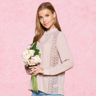 Dusty Pink Lace Blouse