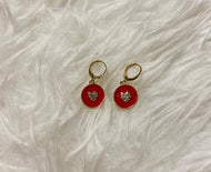 Little Red Heart Earring
