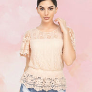 Beige Lace Blouse