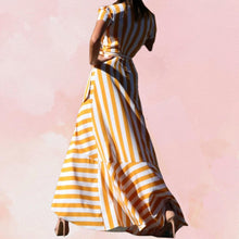Load image into Gallery viewer, Yellow/White Stripes Dress
