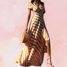 Load image into Gallery viewer, Yellow/White Stripes Dress
