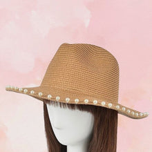 Load image into Gallery viewer, Tan Pearl Hat
