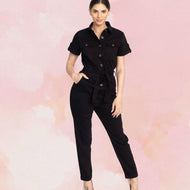 Black Jogger Jumpsuit