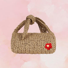 Load image into Gallery viewer, Tan Red Flower Bag
