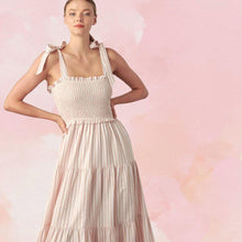 Load image into Gallery viewer, Rose Stripes Maxi Dress
