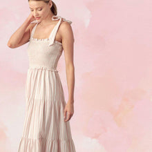 Load image into Gallery viewer, Rose Stripes Maxi Dress
