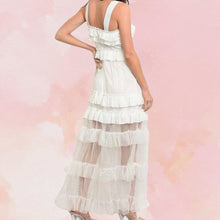 Load image into Gallery viewer, White Ruffle Maxi Dress
