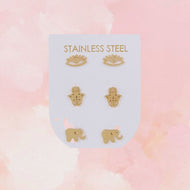 Trio Figures Sleepy Earrings