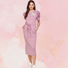 Load image into Gallery viewer, Mauve Bow Dress
