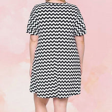 Load image into Gallery viewer, Black Chevron Dress
