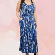 Blue Tie Dye Maxi Dress - YouBoutiquepr