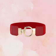 Red Elastic Gold Belt