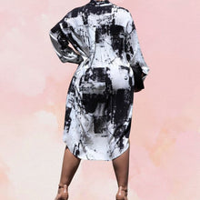 Load image into Gallery viewer, Tie Dye Black &amp; White Dress
