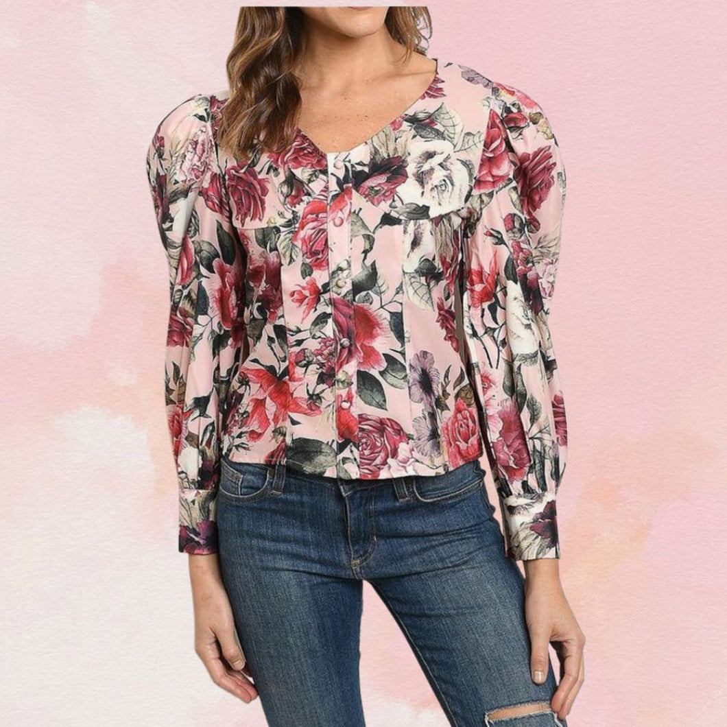Rose Floral Blouse
