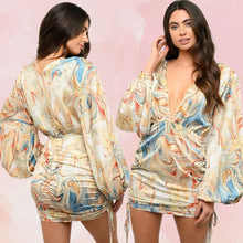Load image into Gallery viewer, Tie Dye Satin Dress
