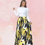 Black/Yellow Palazzo