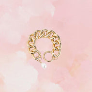 Big Chain Pearl Bracelet