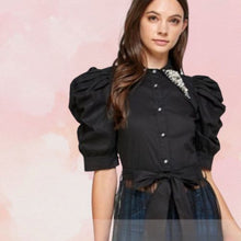 Load image into Gallery viewer, Black Ruff Tool Blouse
