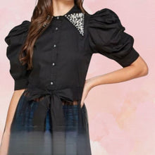 Load image into Gallery viewer, Black Ruff Tool Blouse
