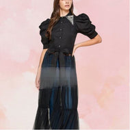Black Ruff Tool Blouse