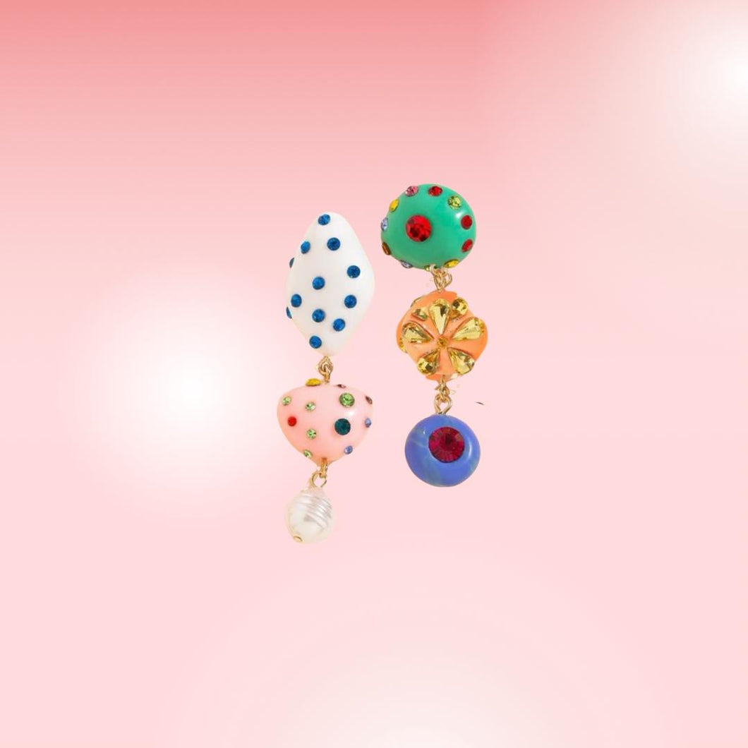 Abstract Color Earring