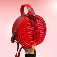 Red Round Purse