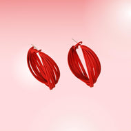 Red Round Earring