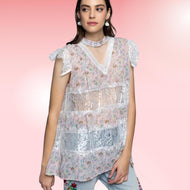 Rose Floral Lace Top