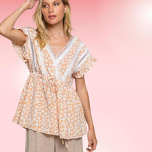 Load image into Gallery viewer, Coral Floral Blouse
