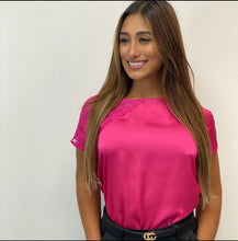 Load image into Gallery viewer, Magenta Satin Blouse
