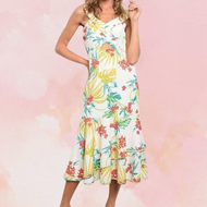 Cutout White Floral Dress - YouBoutiquepr