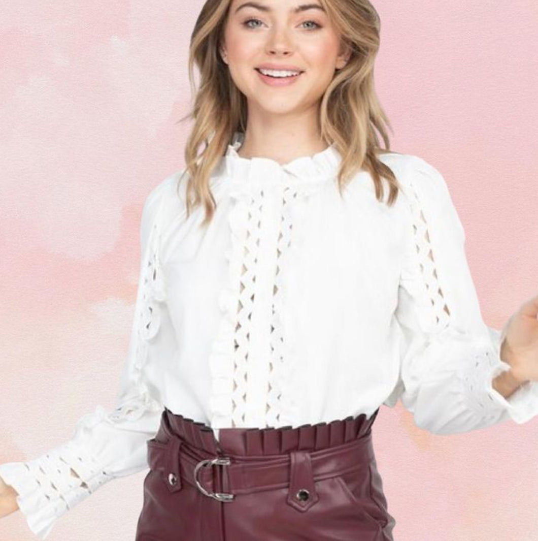 White Sleeve Lace Top