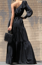 Load image into Gallery viewer, Black One Shoulder Maxi
