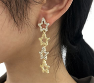 Star Long Brilliant Earring
