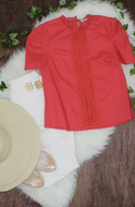 Coral Lace Blouse