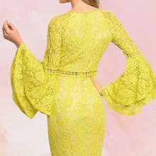 Load image into Gallery viewer, Yellow Lace Maxi Dress
