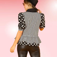 Load image into Gallery viewer, Stripes &amp; Polka Blouse
